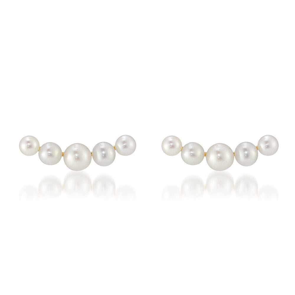 Smiling FreshwaterPearlStud by Gembee Jewellery