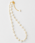 Baroque Pearl Station Choker Necklace