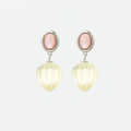 Hot Air Balloon Crystal Earrings | Rose Quartz / Citrine