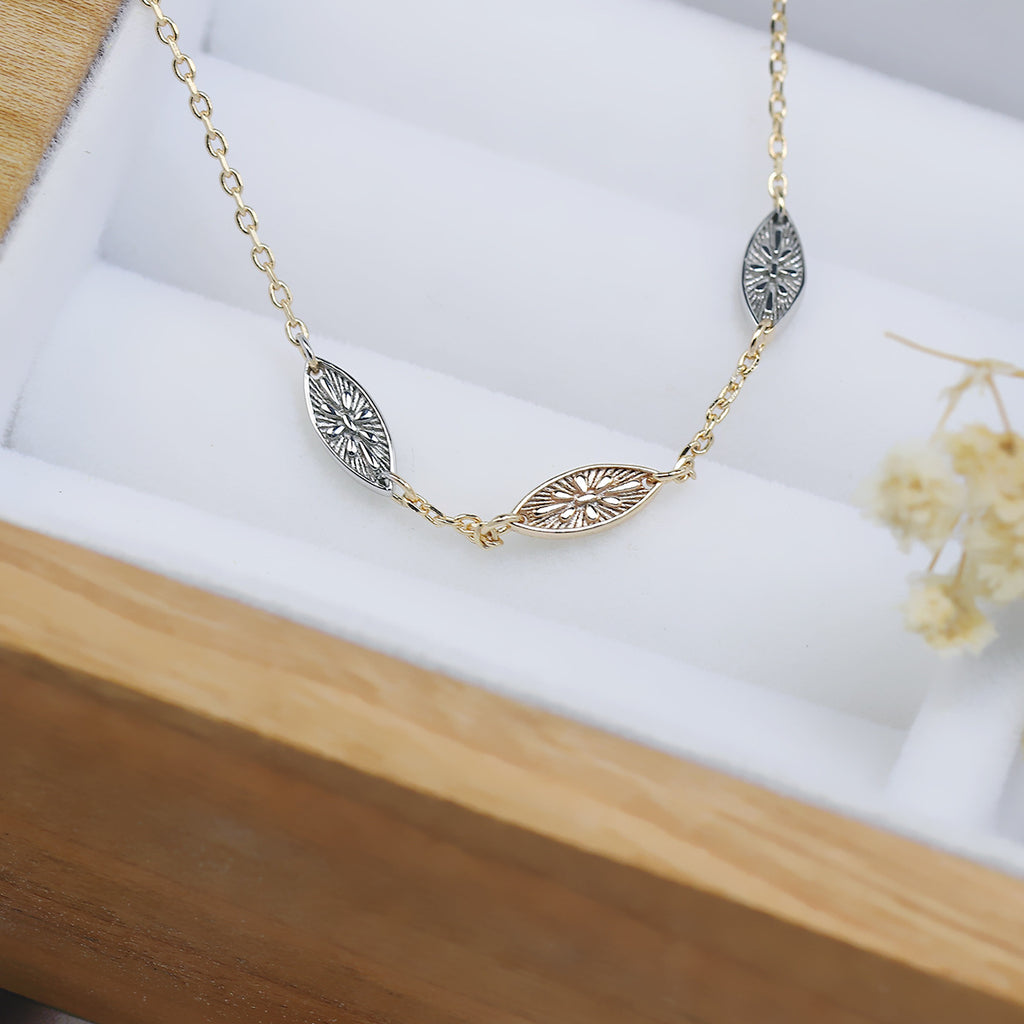 Chrysanthemum Crest Bracelet 925 Sterling Silver with 18K Gold Plating