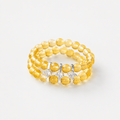 Double Row Citrine Ring