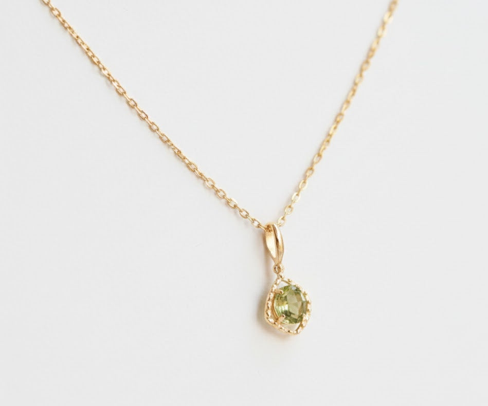 Irregular Peridot Necklace | 925 Sterling Silver