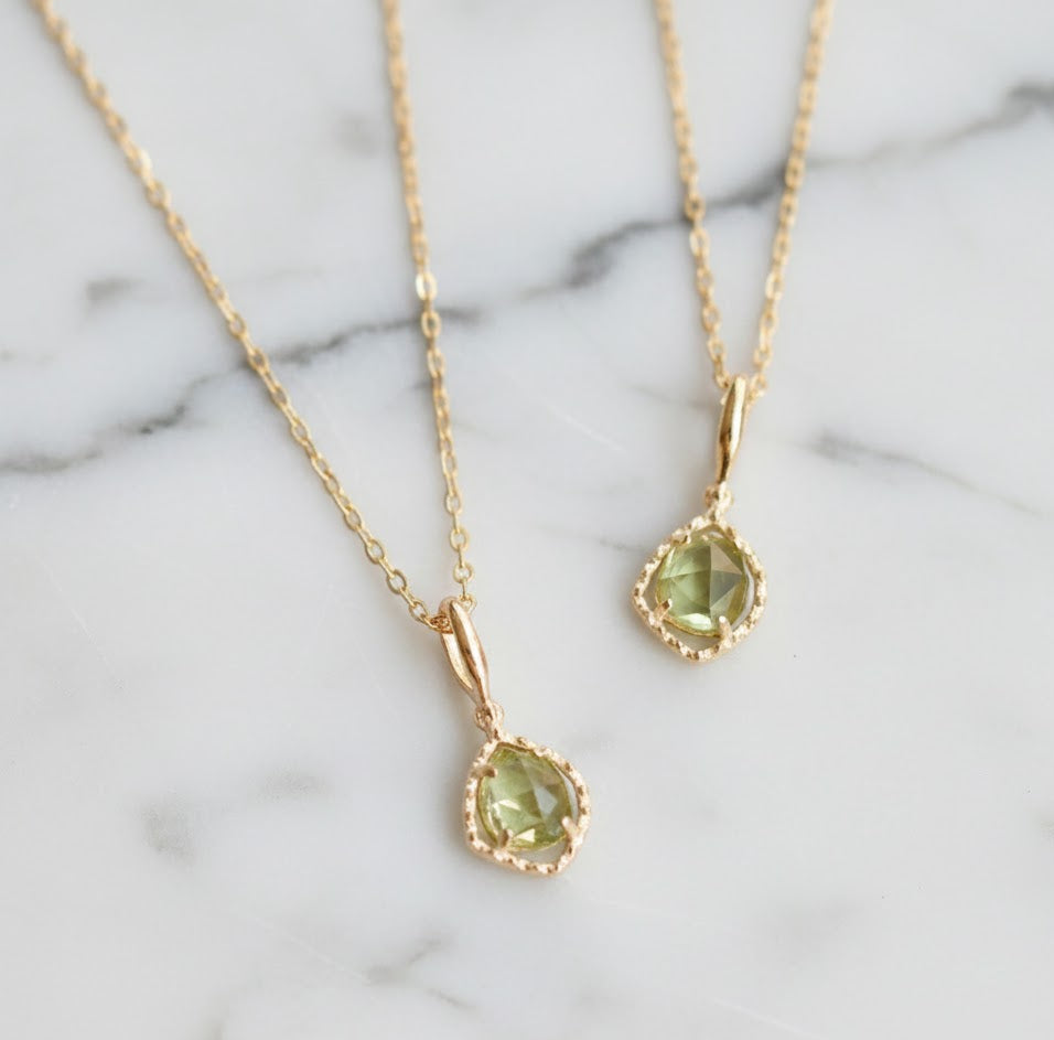 Irregular Peridot Necklace | 925 Sterling Silver