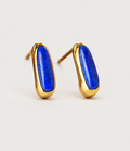 Lapis Lazuli Slim Stud Earrings