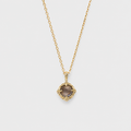 Natural Labradorite Reversible Pendant Necklace | Gold Plated Silver