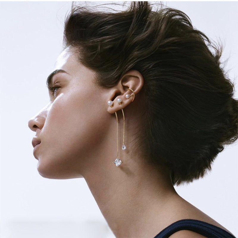 Natural Pearl Sterling Silver Ear Cuff