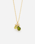 Natural Peridot & Chrome Diopside Pendant Necklace