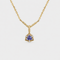 Natural Tanzanite Trillion Cut Necklace