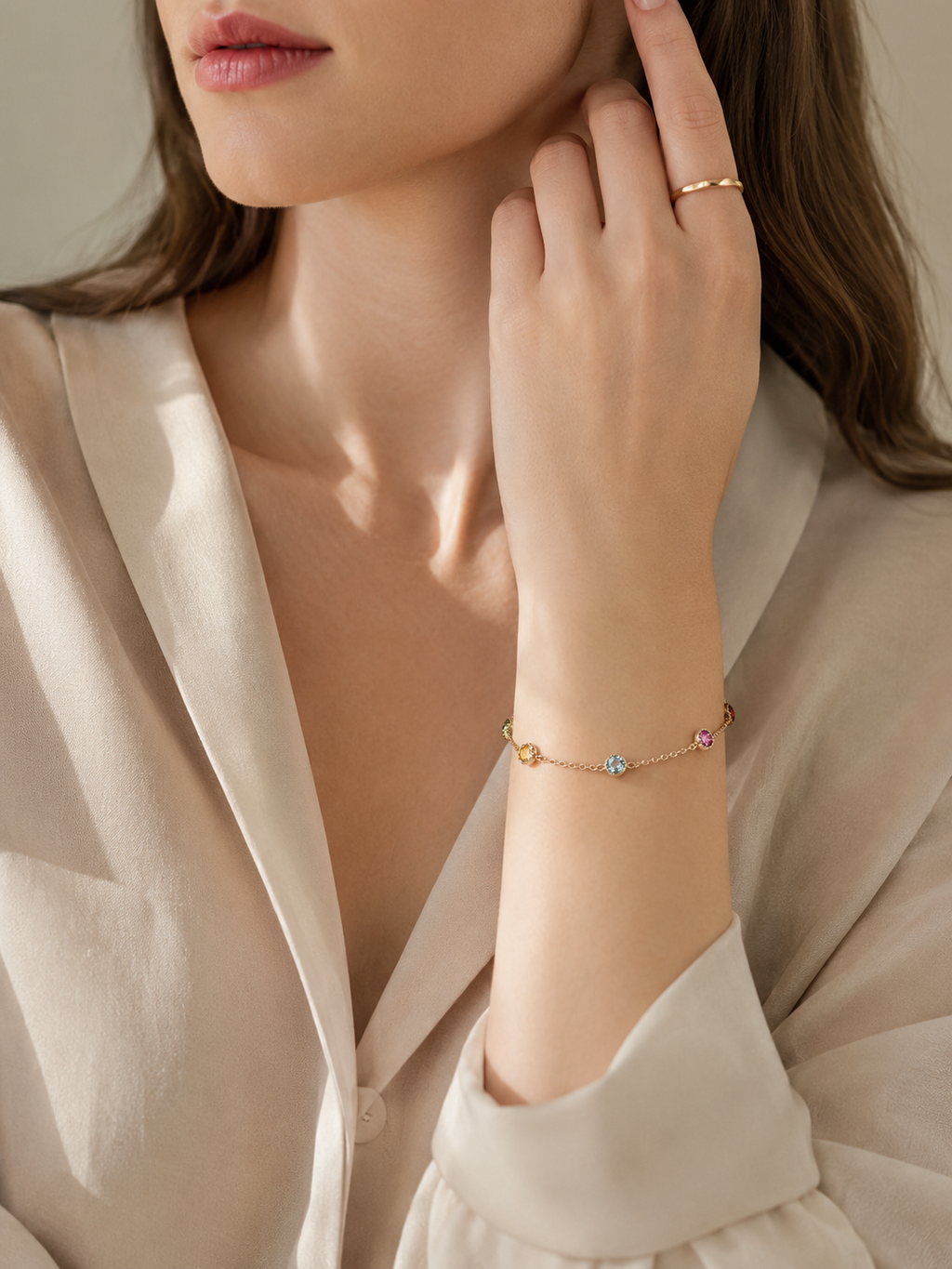Natural Birthstone Bracelet | Multi Gemstone Bracelet
