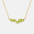 Natural Marquise Peridot Wisteria Necklace