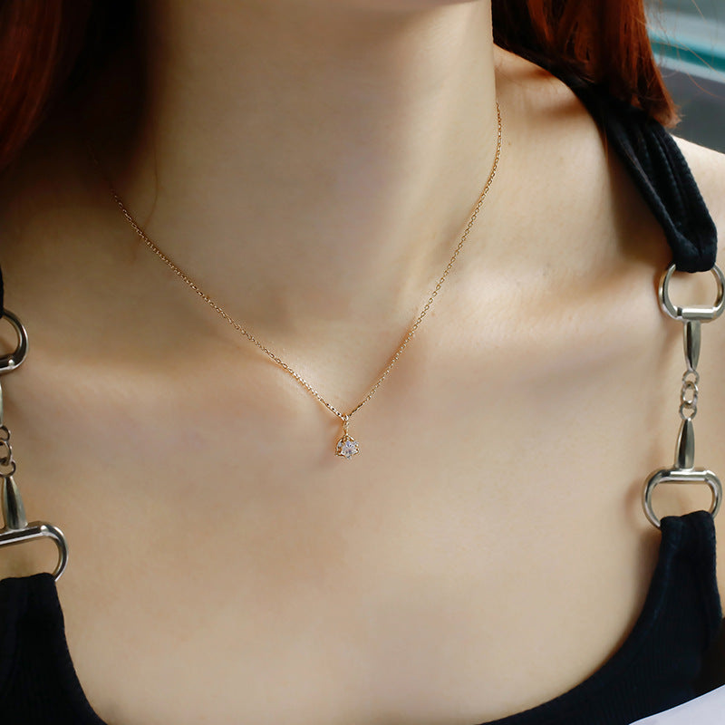 Natural Moonstone Trillion Cut Necklace