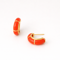 Red Agate hoop Earrings