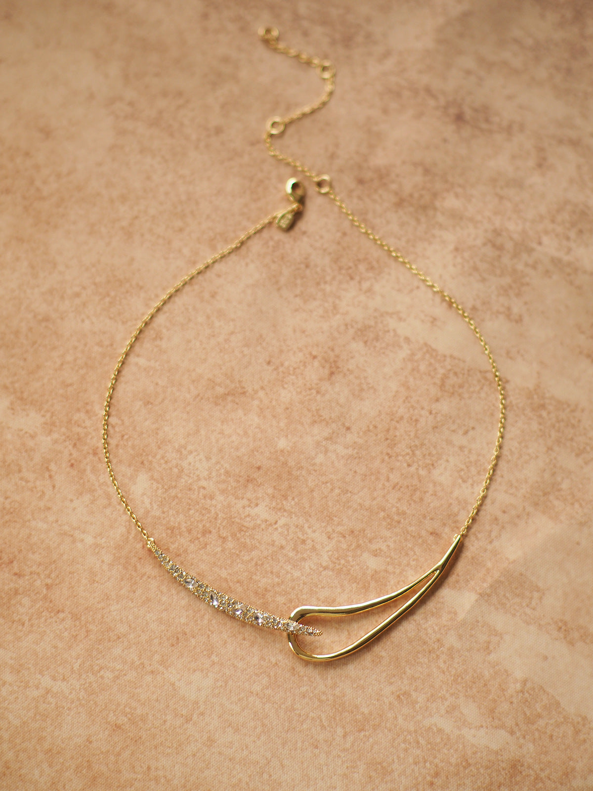 Sparkling Gold-Plated Statement Necklace – Winter & Holiday Party Essential