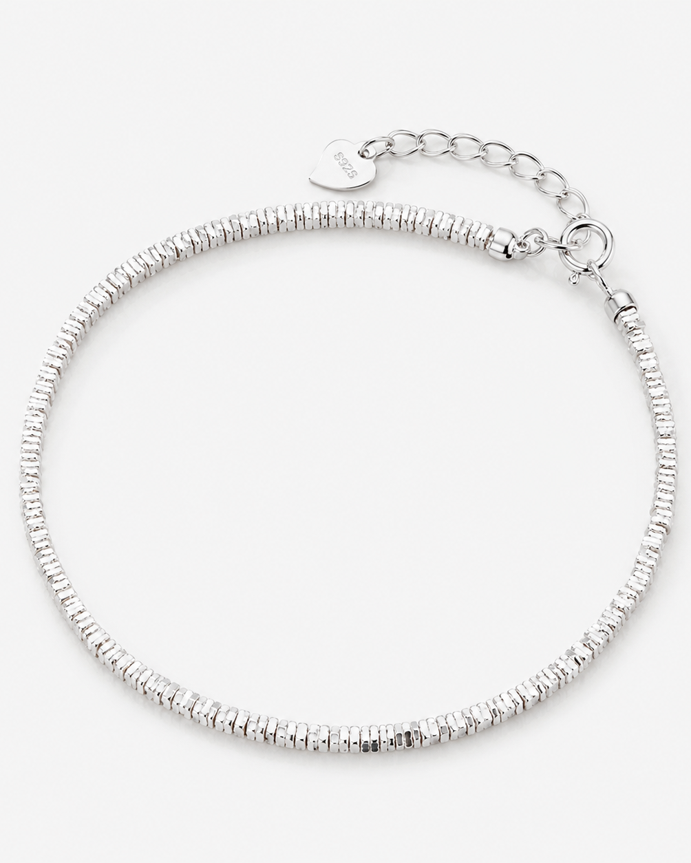 Sterling Silver Faceted Bead Bracelet
