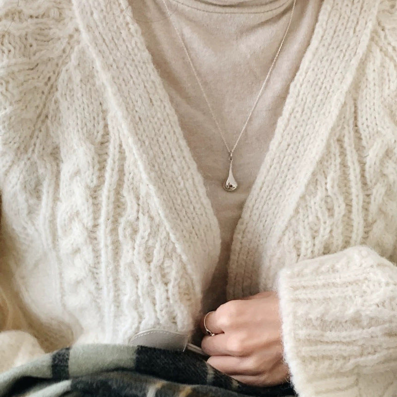 Sterling Silver Mini Kettle Necklace | Elegant Long Chain Design