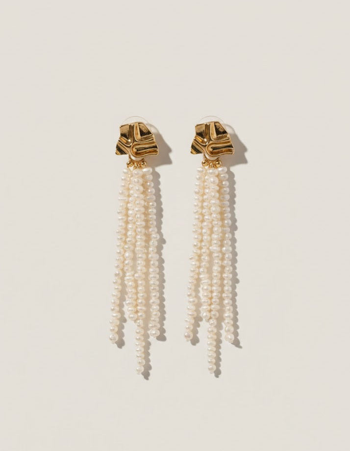 Pearl Tassel Earrings | Natural Freshwater Pearls