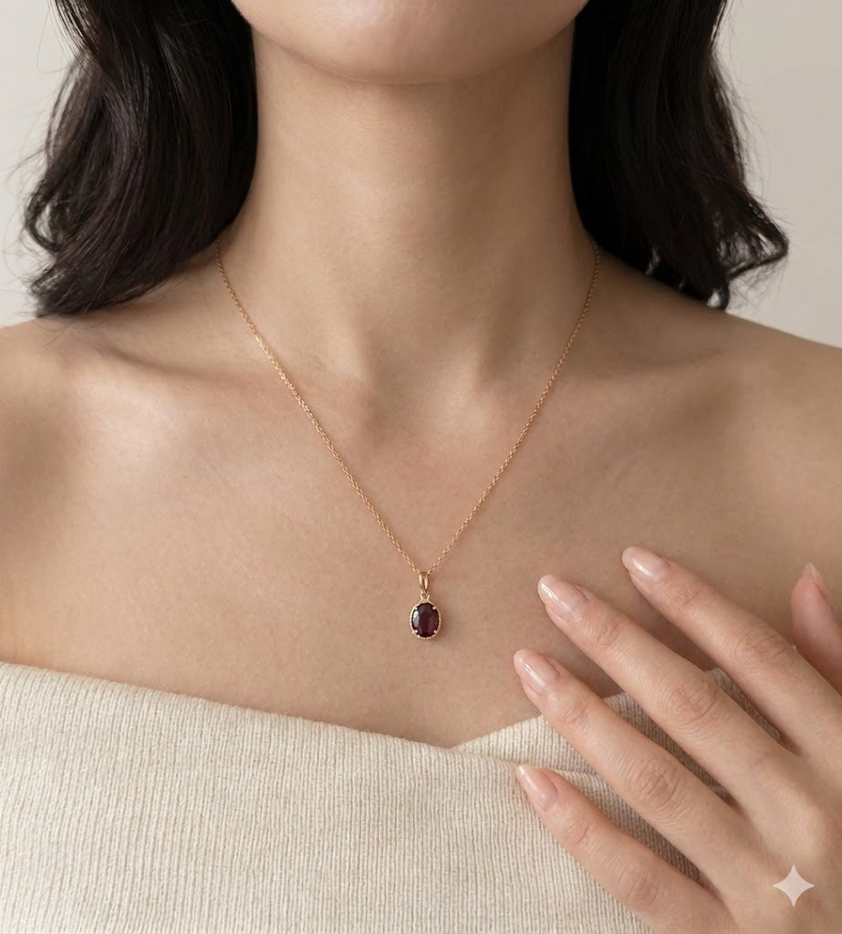 Dual-Layer Gem Pendant – Iolite & Labradorite