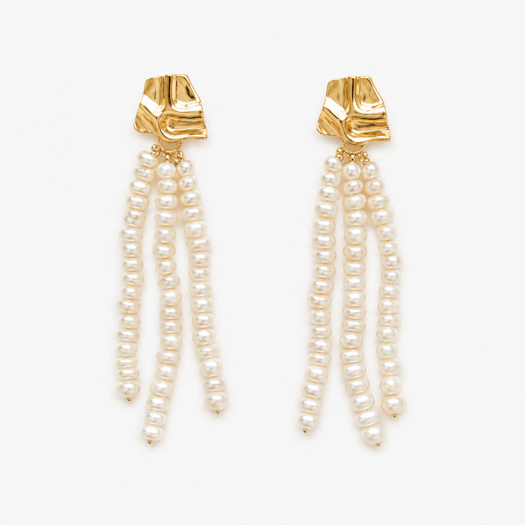 Pearl Tassel Earrings | Natural Freshwater Pearls