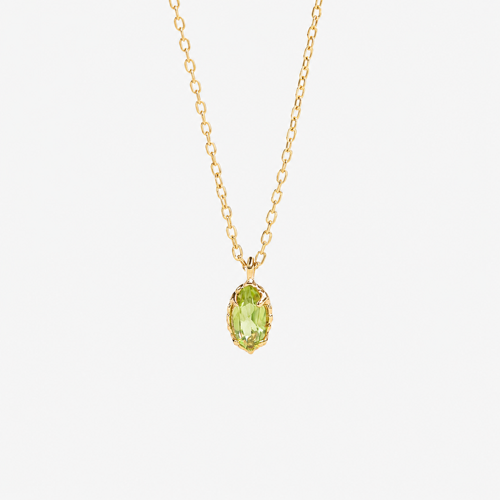 Marquise-Cut Peridot Necklace  | August birthstone