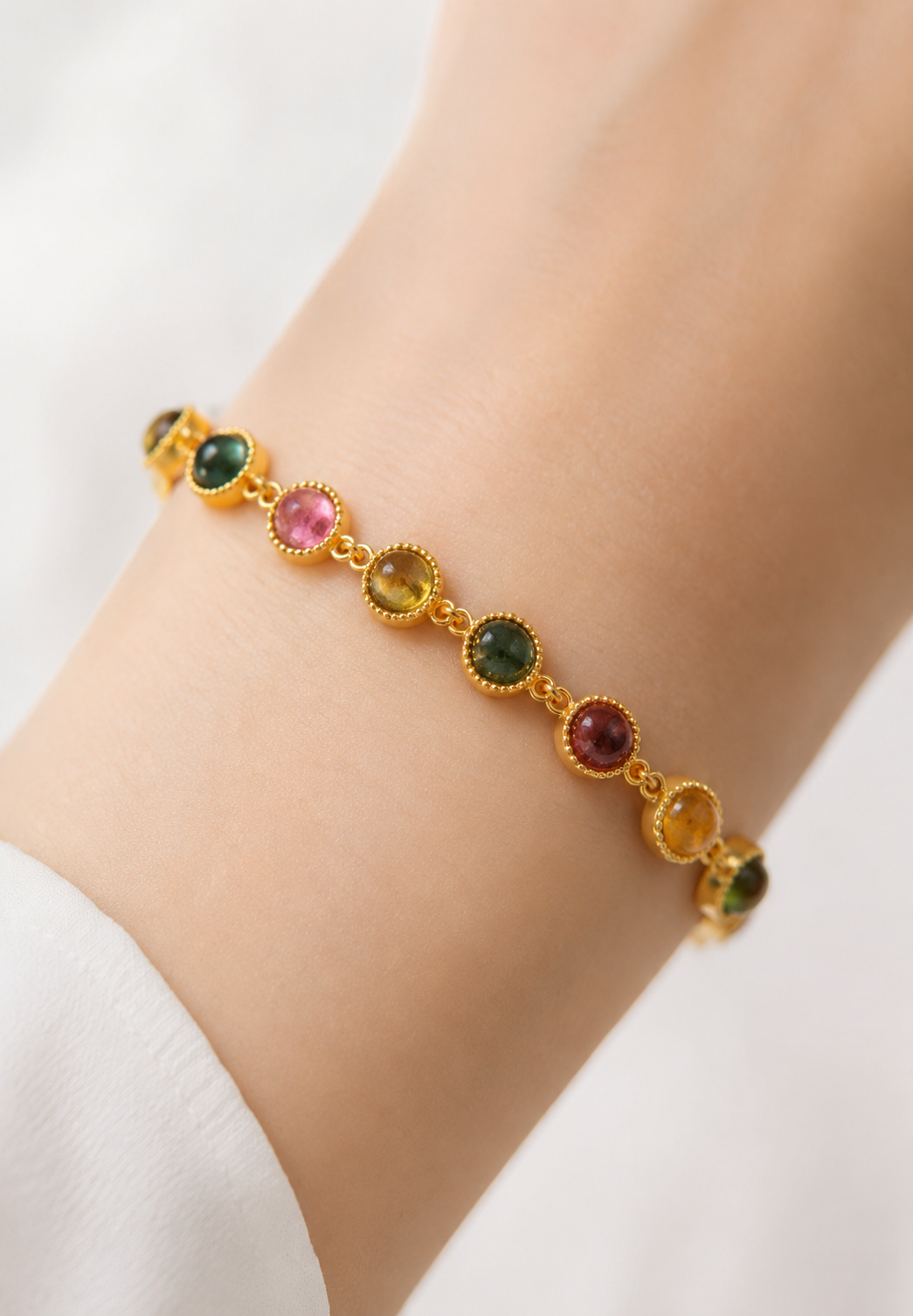 Tourmaline Bracelet – Gold Plated on Sterling Silver